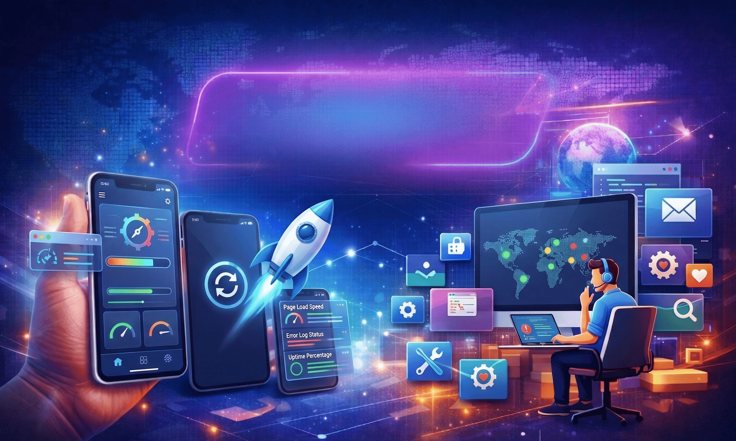 Website and application maintenance and technical support